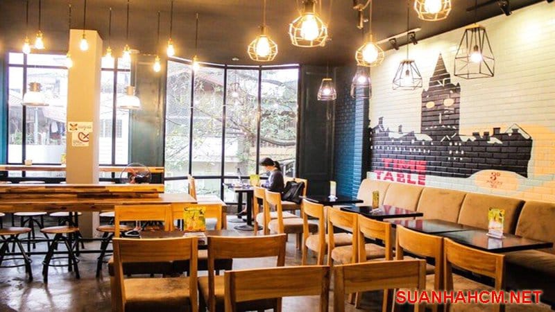 trang trí quán cafe với đèn led