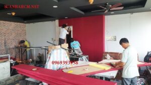 thi công tấm nỉ tiêu âm phòng trà quận 3