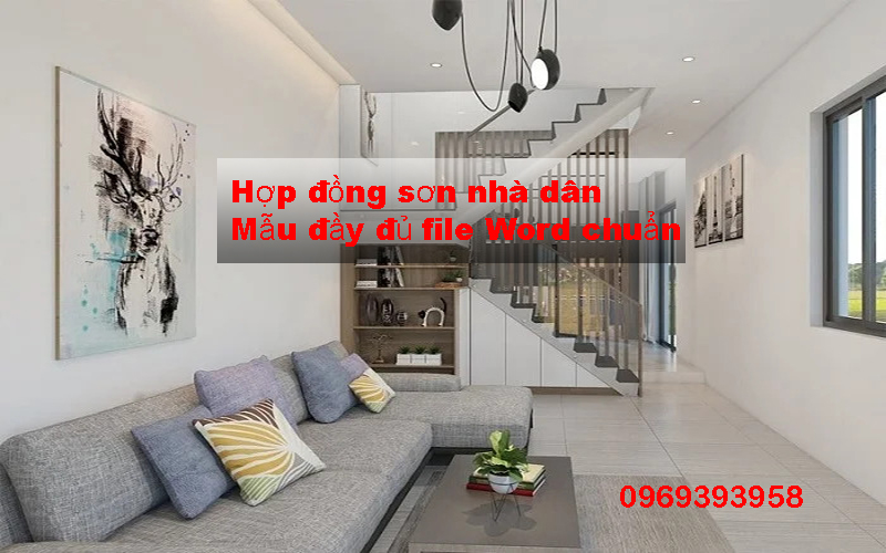 mau hop dong son nha dan
