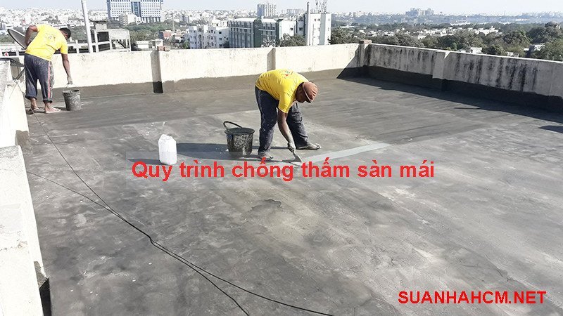 quy trình chống thấm sàn mái