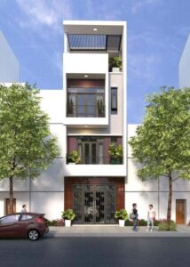 phối sơn mặt tiền nhà ống 01