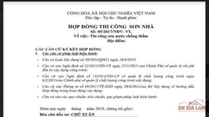 hợp đồng sơn nhà dân