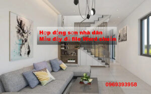 mau hop dong son nha dan